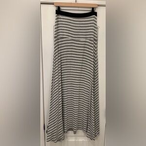 BCBGMAXAZRIA Karolin Striped Long Skirt Medium